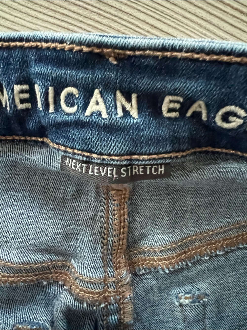 American Eagle Outfitters Indigo Blue Cuffed Denim Shorts - Picture 2 of 5
